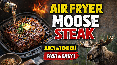 Air Fryer MOOSE STEAK: Juicy Inside, Perfect Crust
