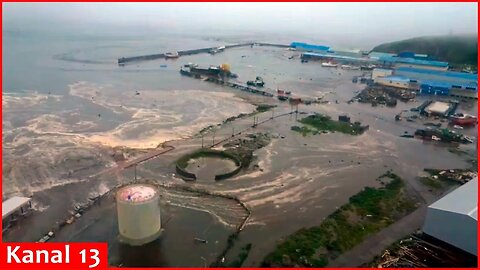 Terrible earthquake and tsunami in Russia： areas flooded, people evacuated