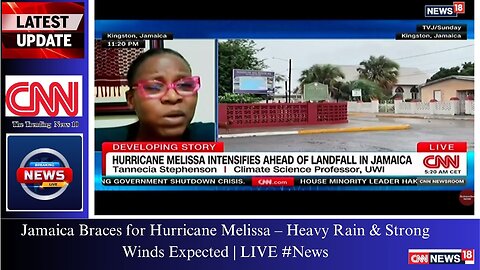 Jamaica Braces for Hurricane Melissa – Heavy Rain & Strong Winds Expected | LIVE #News