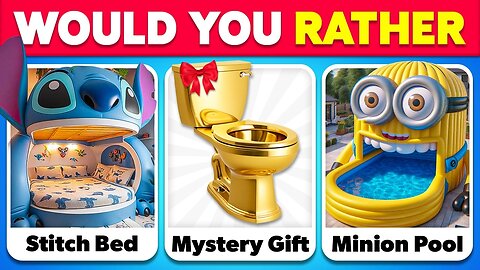 Would You Rather - Build Your Ultimate Fantasy House 🏡🤩😱 Mystery Gift Toilet Edition! 🎁🚽