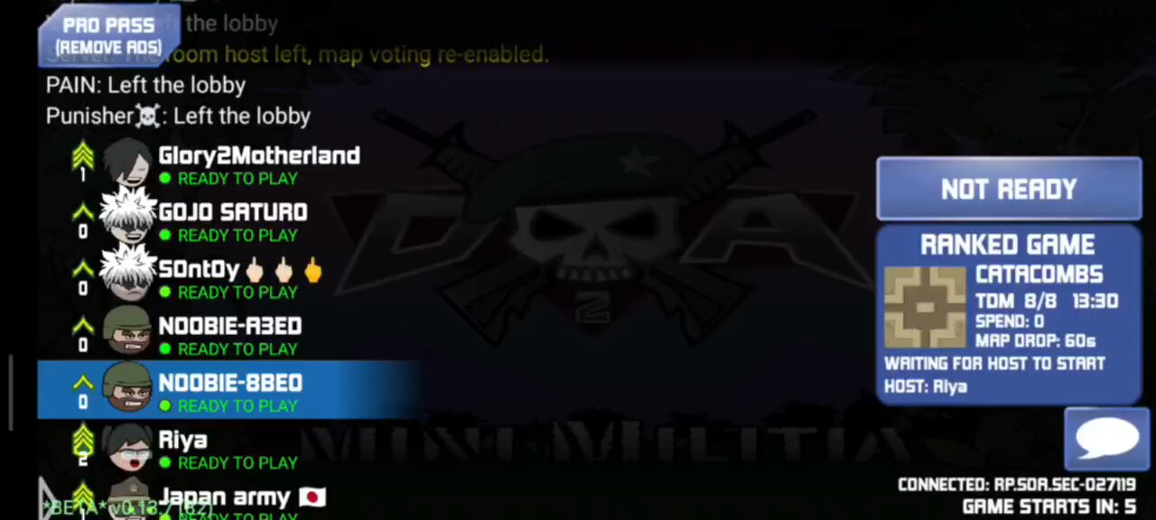 Mini militia Catacombs map with full time