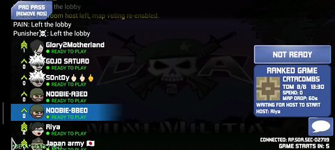 Mini militia Catacombs map with full time