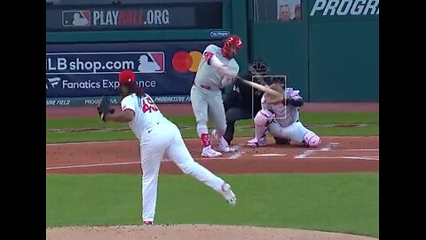 Philadelphia Phillies Kyle Schwarber extends his on base streak to 46 games with homerun