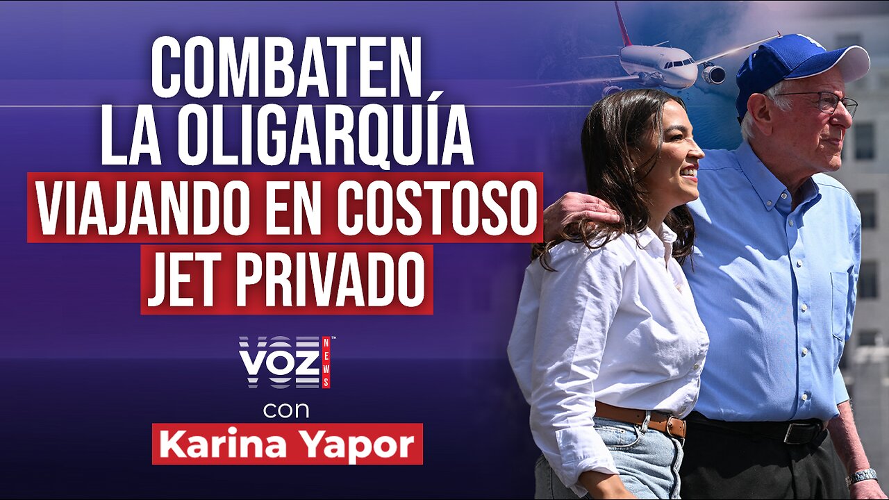 AOC y Sanders viajan en avión que cuesta $15.000 la hora