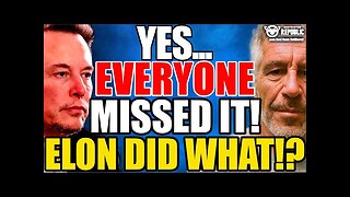 What Elon Musk Did Moments Before DOJ Released Epstein Firestorm Says EVERYTHING You Need to Know!
