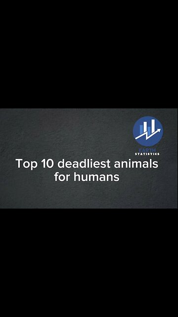 Top 10 deadliest animals for humans...