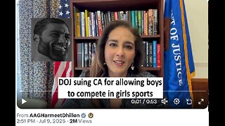 DOJ files against CA for allowing boys in girls sports