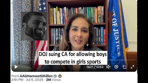 DOJ files against CA for allowing boys in girls sports