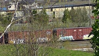 IECV NV #806 - Trains Cars And Trucks Passing By As Time Ticks On 4-4-2019
