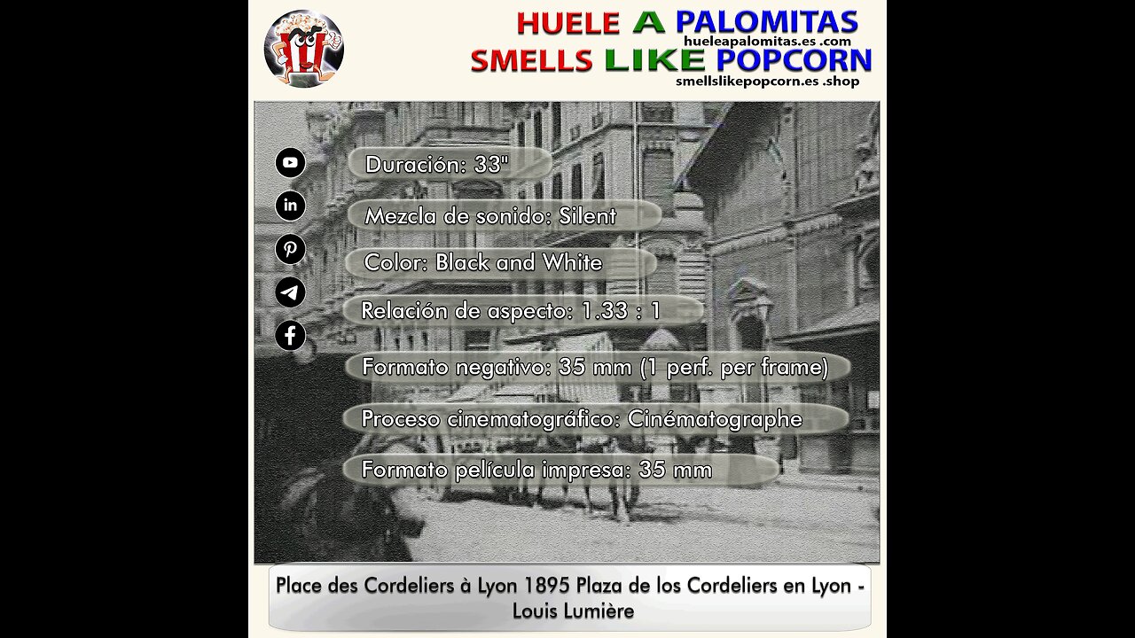 Place des Cordeliers à Lyon 1895 Plaza de los Cordeliers en Lyon - Louis Lumière
