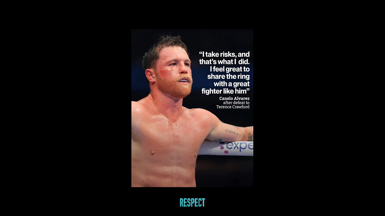 Respect to Canelo. Admits Defeat, No Excuses vs Crawford! A Class Act...
