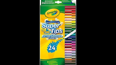 CRAYOLA Super Tips Washable Markers - Assorted Colours ( Pack of 24 ) 👇🔗