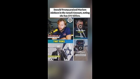 Donald Trump praised Mariem Adelson on Israeli Kaneeser. #reels #foryou #shortsfeed #trending