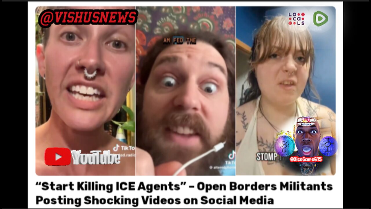 Start ☠️ ICE AGENTS - Open Borders Militants Posting Shocking Videos On Social Media. #VishusTv 📺