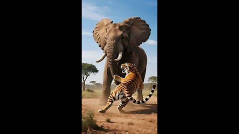 lion and elephant Jungle ladai