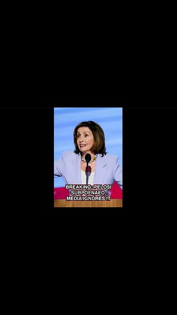 BREAKING: Nancy Pelosi Subpoenaed, Media Ignores It! ~ Melly & Nino
