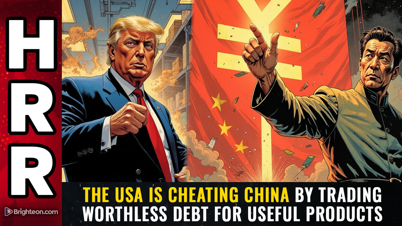 The USA is cheating China by trading worthless DEBT for useful products