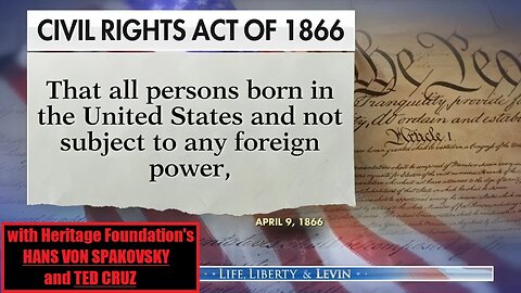 Levin on Birthright Citizenship-History of Deportation-14,15A having NOTHING to do w/ Illegal Aliens