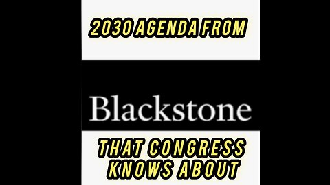BLACKSTONE WANTS YOUR PROPERTY. ALL OF IT !