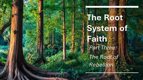 The Root System of Faith, Part 3: The Taproot of Rebellion