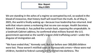 WAR REPORT - MAY 06 2025 - THE WORLD IS FINALLY WAKING UP