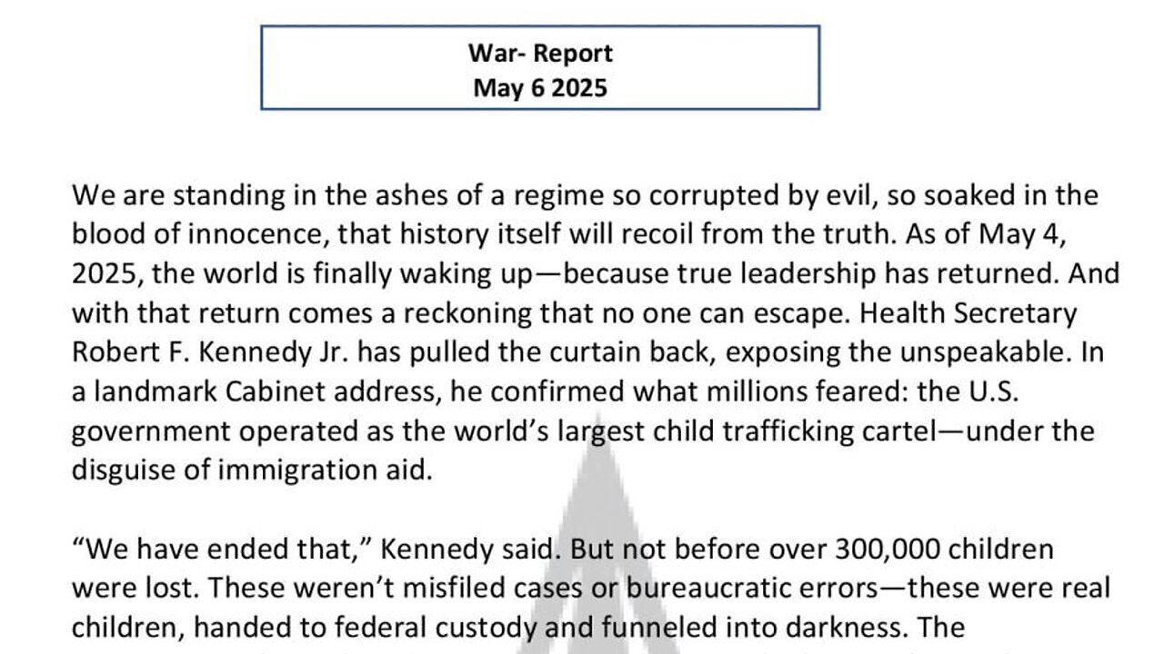 WAR REPORT - MAY 06 2025 - THE WORLD IS FINALLY WAKING UP