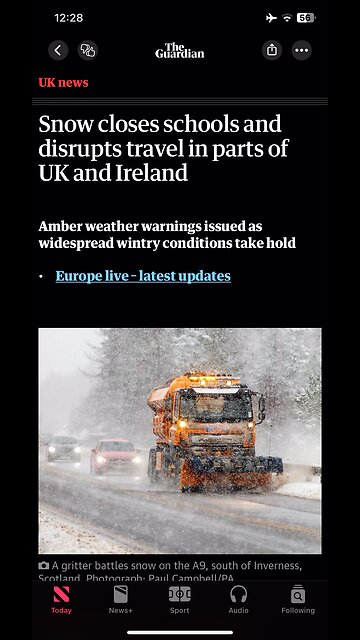 Snow in UK 05/01/2025