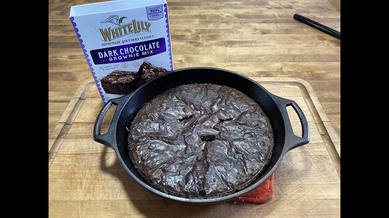 White Lily Dark Chocolate Brownie