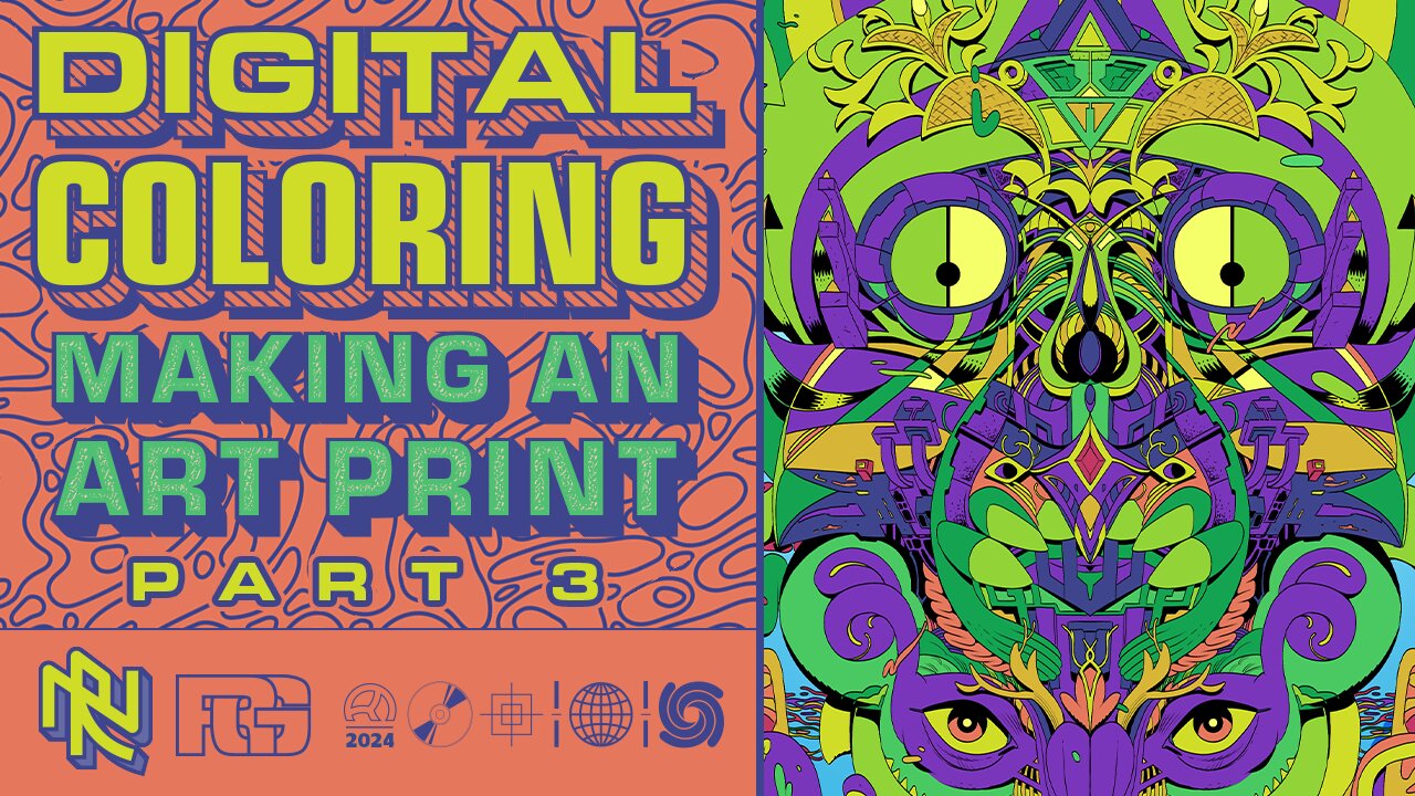 Simple Flat Color Technique - Making an art print - Part 3