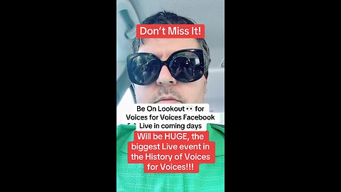 Don’t Miss It! Be On Lookout 👀 for Voices for Voices Facebook Live