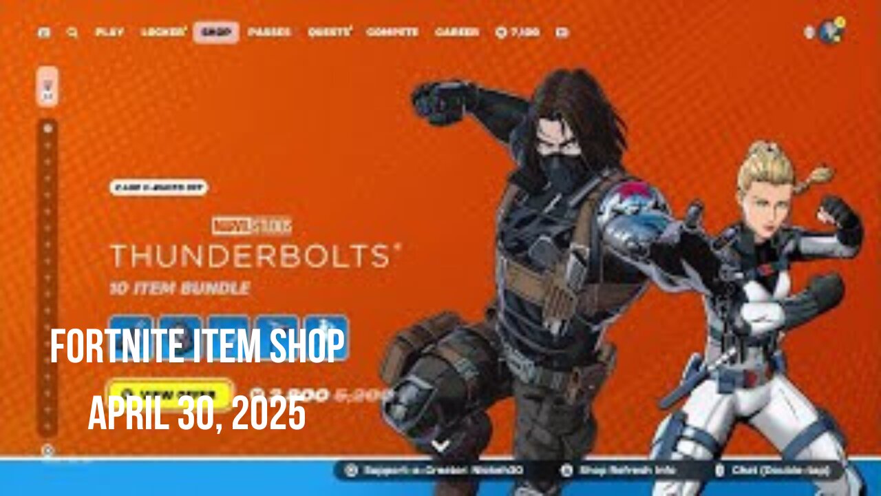 Fortnite Item Shop|April 30, 2025(*New* Thunderbolts Bundle & Vik Vyce Bundle)