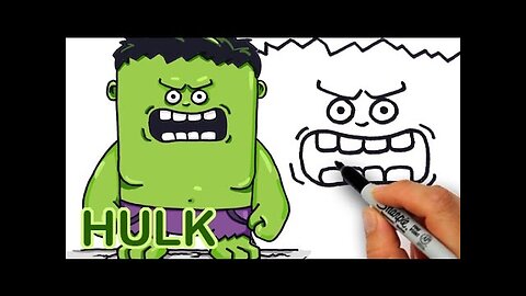 How to Draw HULK Cute and Easy