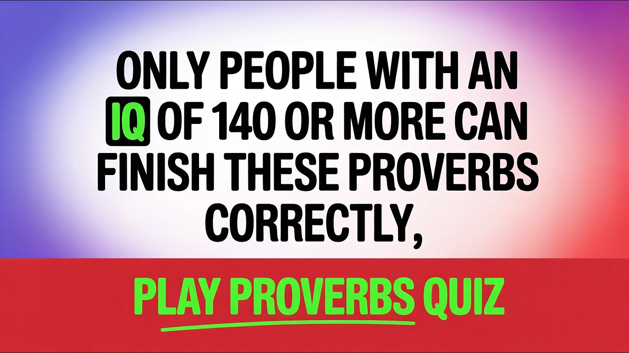 Quiz on Proverbs
