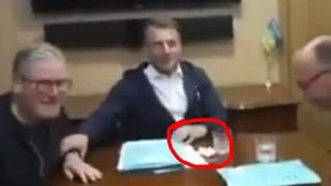 MACRON, STARMER & MERZ caught STASHING BAG OF WHITE POWDER
