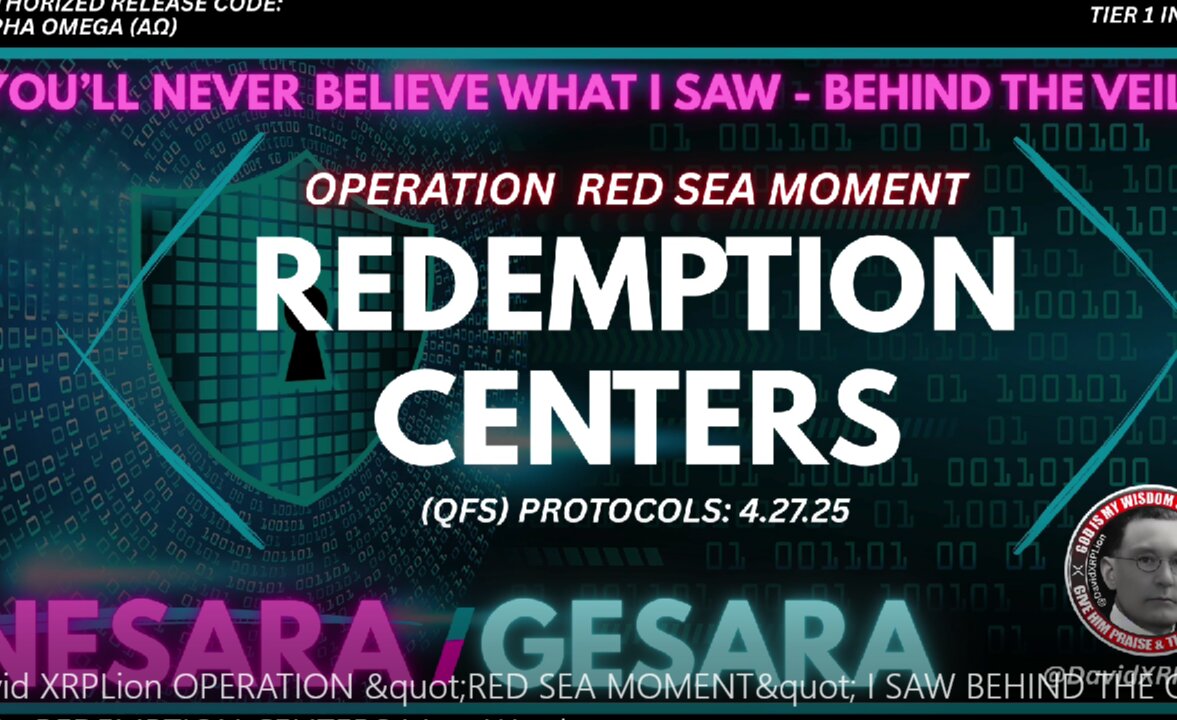 David XRPLion: OPERATION "RED SEA MOMENT" I SAW BEHIND THE QFS VEIL- REDEMPTION CENTERS Must Watch