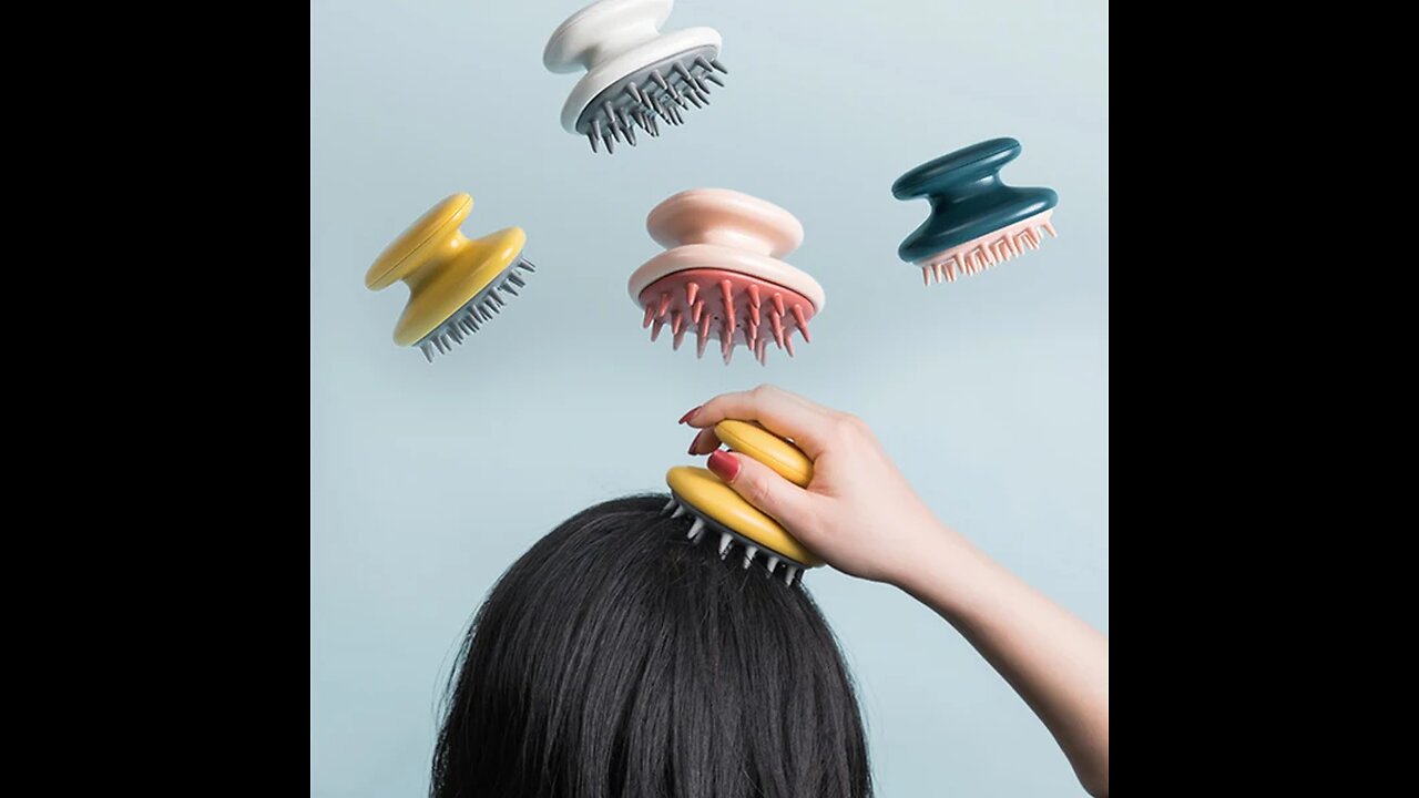 Portable Hair Scalp Brush and Massager, with Soft Silicone Tips and Cushion, for Hair and Scalp