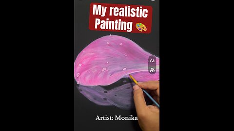 ⭕️My Modern Pink & Black canvas painting Art | "Silent Beauty" #contemporaryart #canadianartists