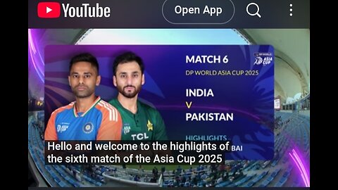 Match 6 | India vs Pakistan | Match Highlights | DP World Asia Cup 2025