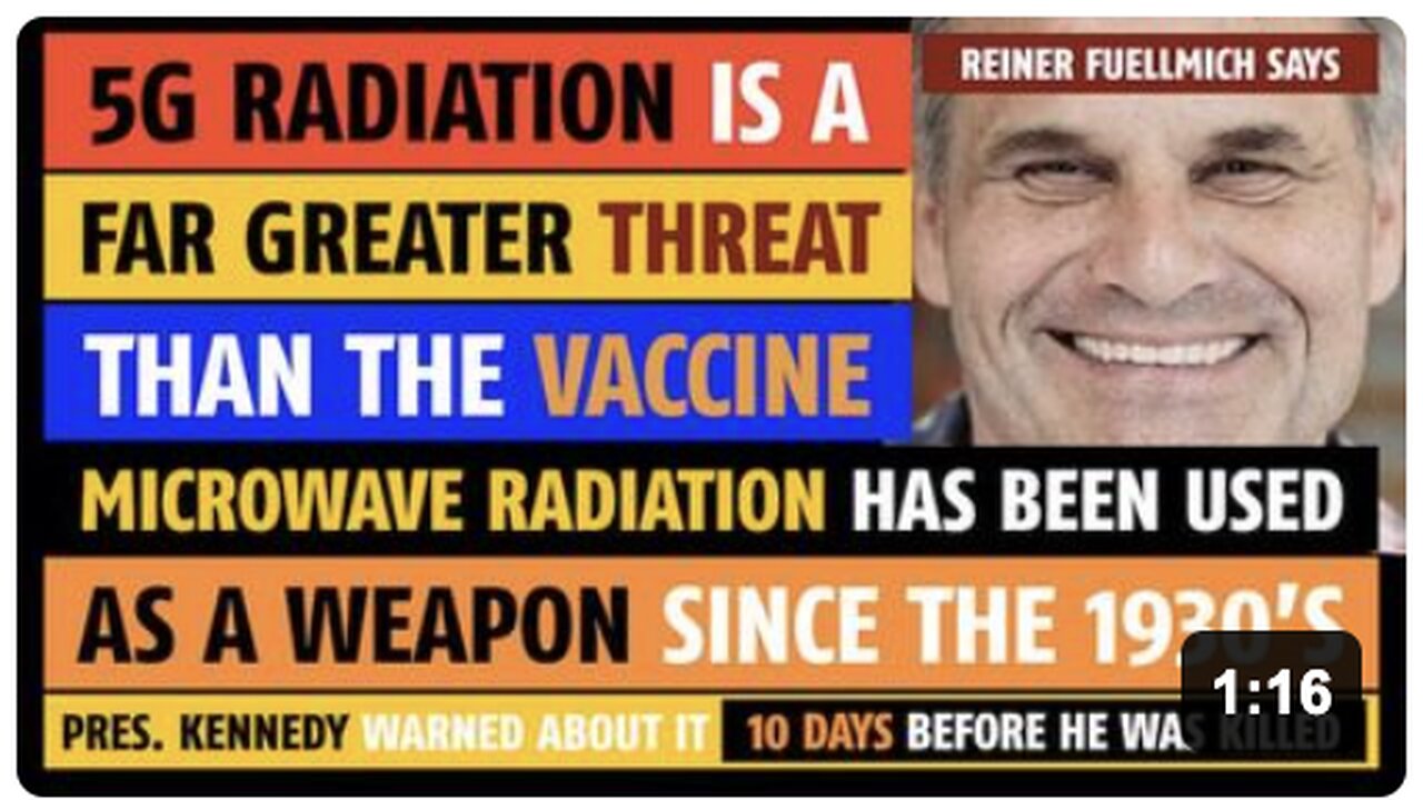 5G radiation is a far greater threat than the vaccine, says lawyer Reinier Fuellmich