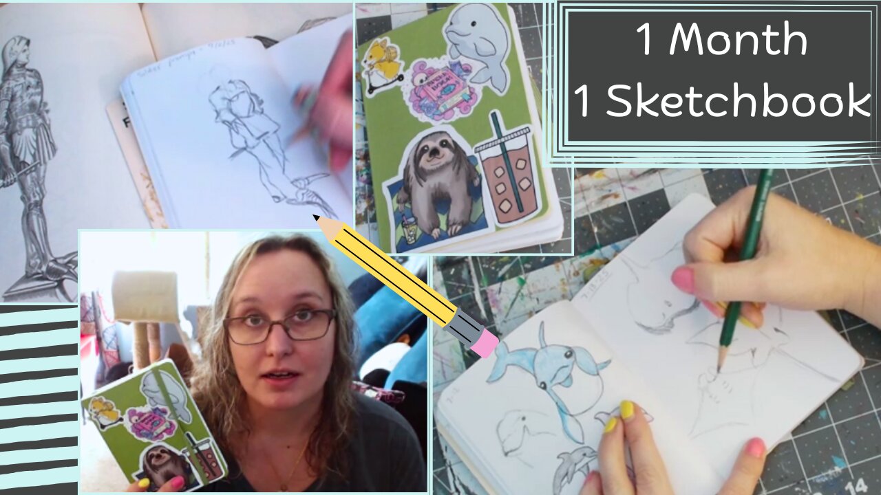How Much I Realistically Sketch in 1 Month - Sketch With Me VLOG