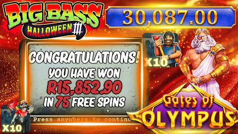 WE MADE IT TO LEVEL 10 ON BIG BASS HALLOWEEN!EPIC SESSION ON GATES OF OLYMPUS