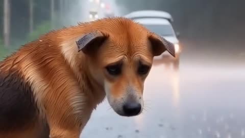 HEARTBREAKING BUT BEAUTIFUL! 😭🌧️ Mama Labrador protects her puppies