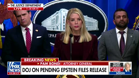 Pam Bondi 'not going to say anything else' about Epstein due to 'pending investigation'