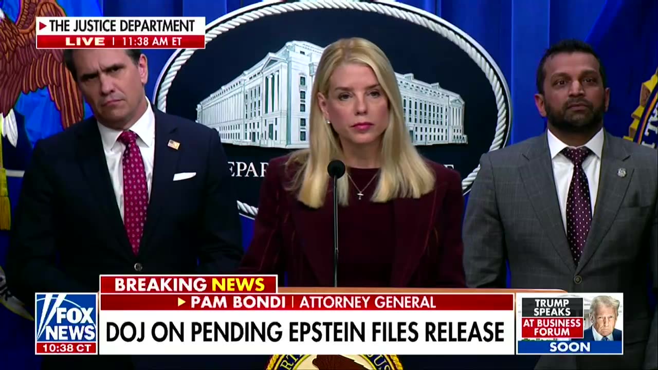Pam Bondi 'not going to say anything else' about Epstein due to 'pending investigation'