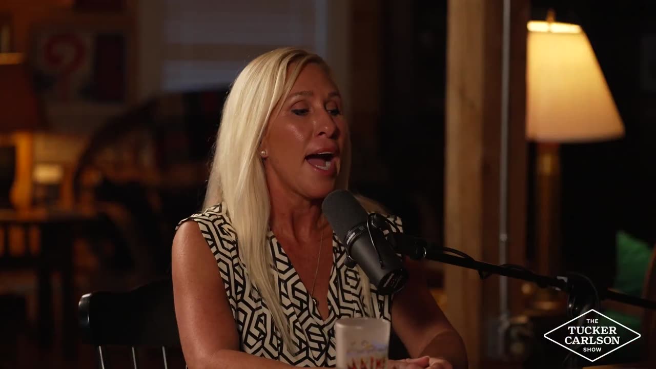 Tucker talks to Rep. Marjorie Taylor Greene