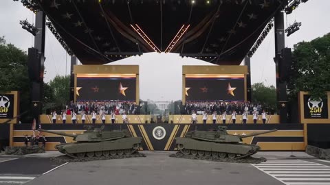 Military Parade on Birthday 250th U.S. Army Anniversary