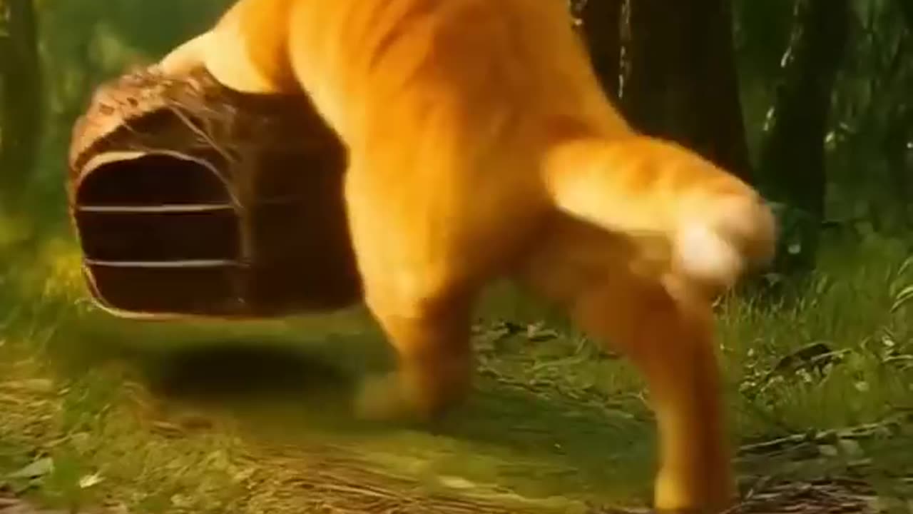 Ai animated Cat video ai animated video, ai animated orange fat cat cartoon video