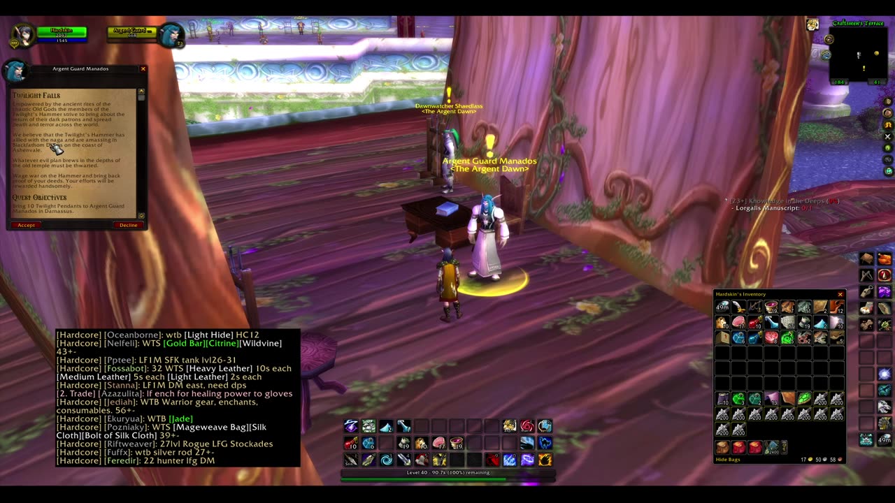 Turtle wow - Melee HC Slow and Steady Hunter - Part 72 - level 40 and soloing BFD - No commentary