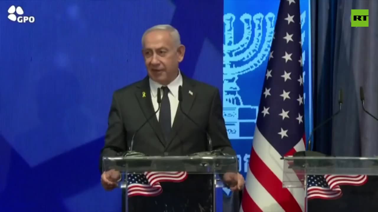 Netanyahu hints Americans should be grateful Israel's feeding them while addressing US Congressional delegation