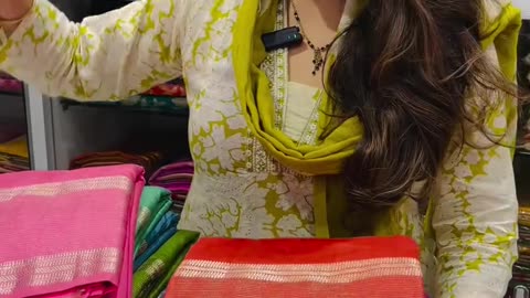 Chanderi Silk Crape Sarees 1990/- Rettepet. border @rajsilkvilla ORDER WhatsApp 098806 44290